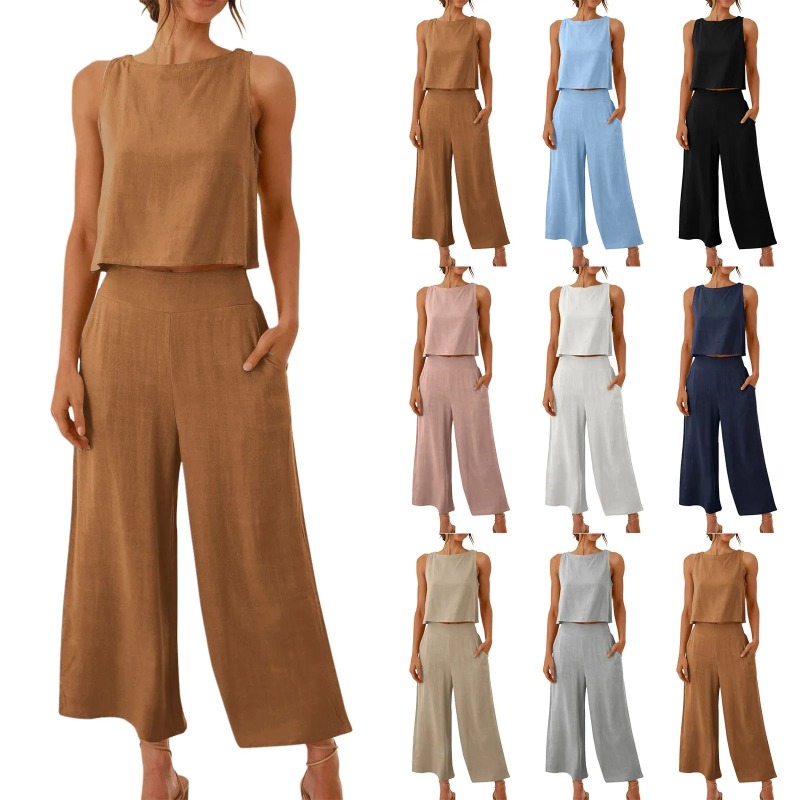 Linen Pant Wide - 2025 New Summer Tops Cotton Linen