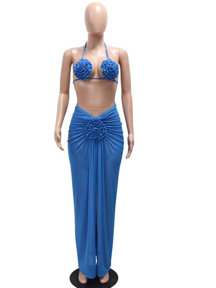 Beyprern Women's Royal Blue 3D - Swimsuit Bikini Ruched reseña y precio