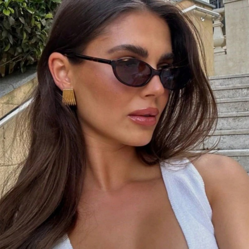 Retro Oval Frame Sunglasses Fa - Sunglasses Cat Eye reseña y precio