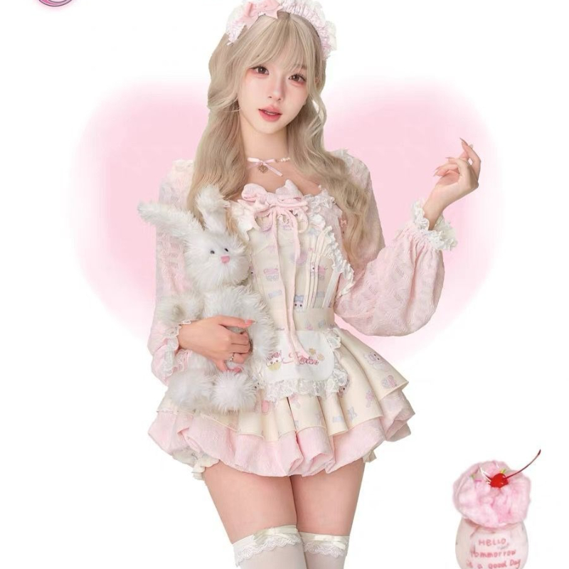 Japanese Sweet Lolita Style 3  - Crop Top Crochet reseña y precio