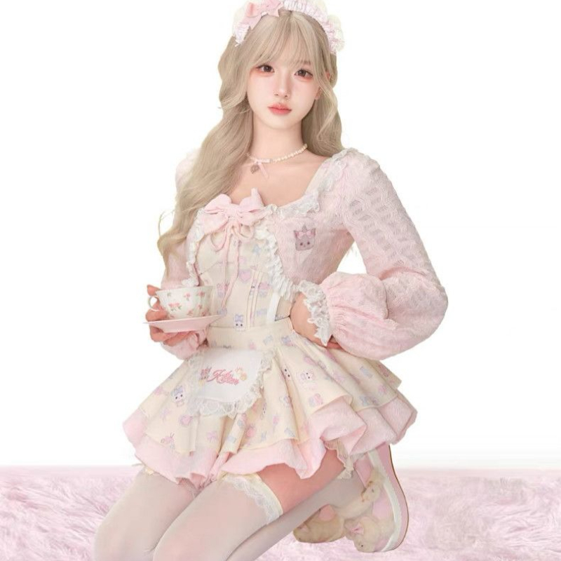 Japanese Sweet Lolita Style 3  - Crop Top Crochet reseña y precio