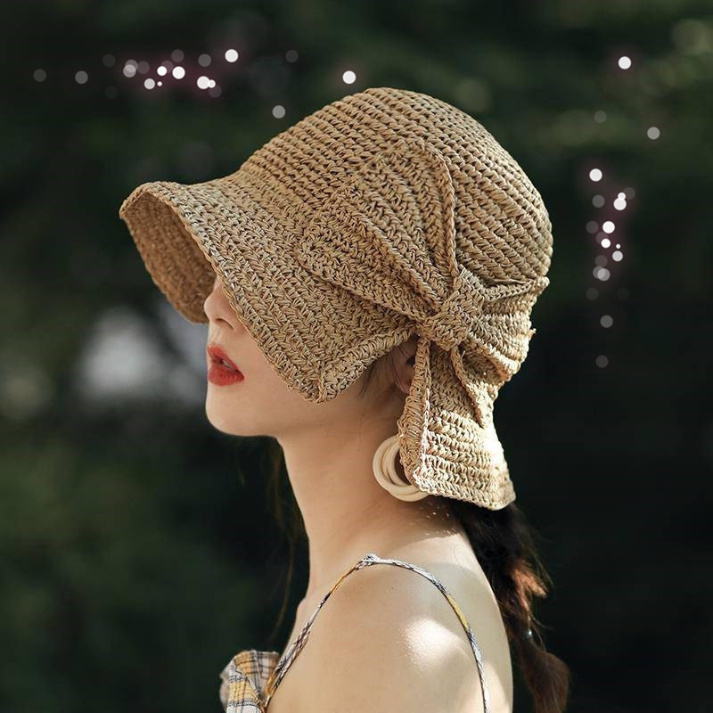 1Pcs Bow Sun Hat Wide Brim Flo - Hat Floppy Wide reseña y precio
