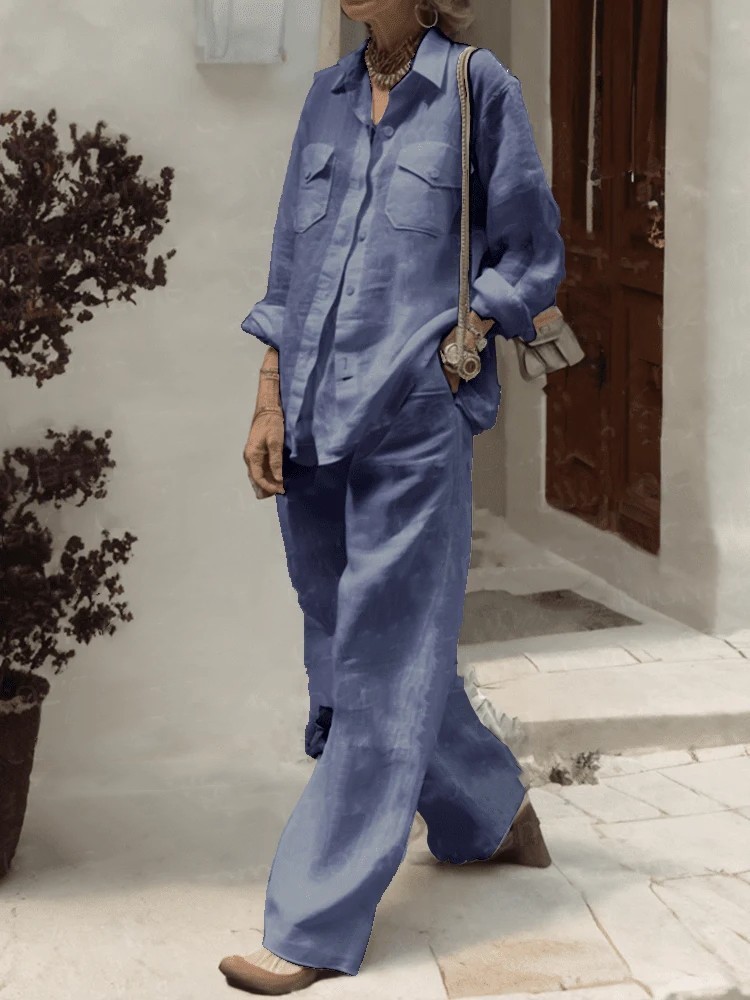 Fashion Solid Cotton Linen Shi - Linen Pant Wide reseña y precio