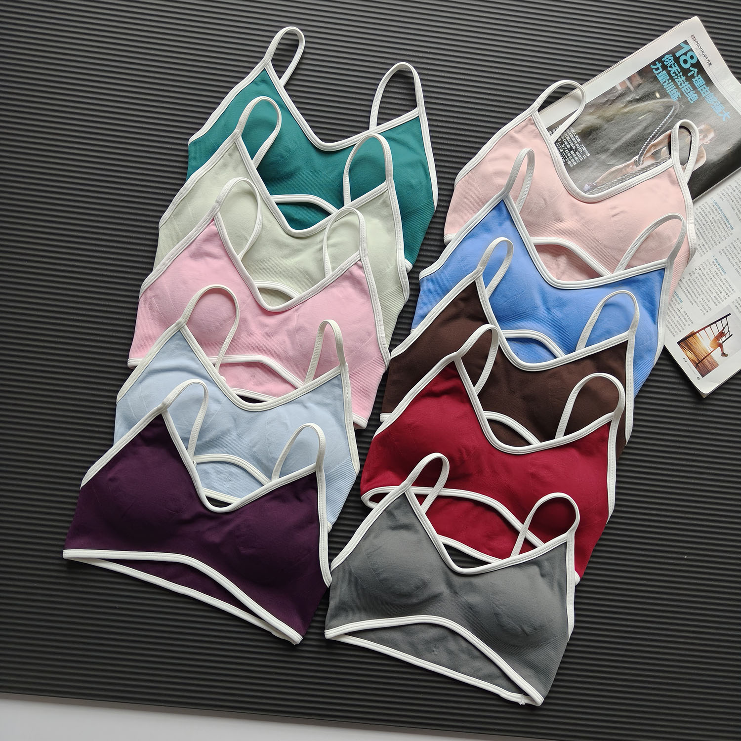 Contrast Color Women's Seamles - Crop Top Crochet reseña y precio
