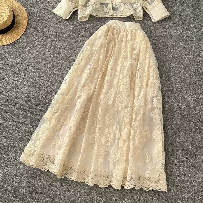 Elegant 2 Piece Long Dress Wom - Midi Skirt Floral reseña y precio