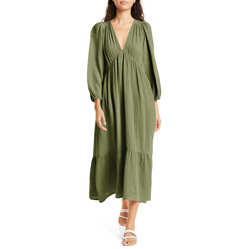 Muslin 100% Cotton Long Sleeve - Linen Dress Wrap reseña y precio