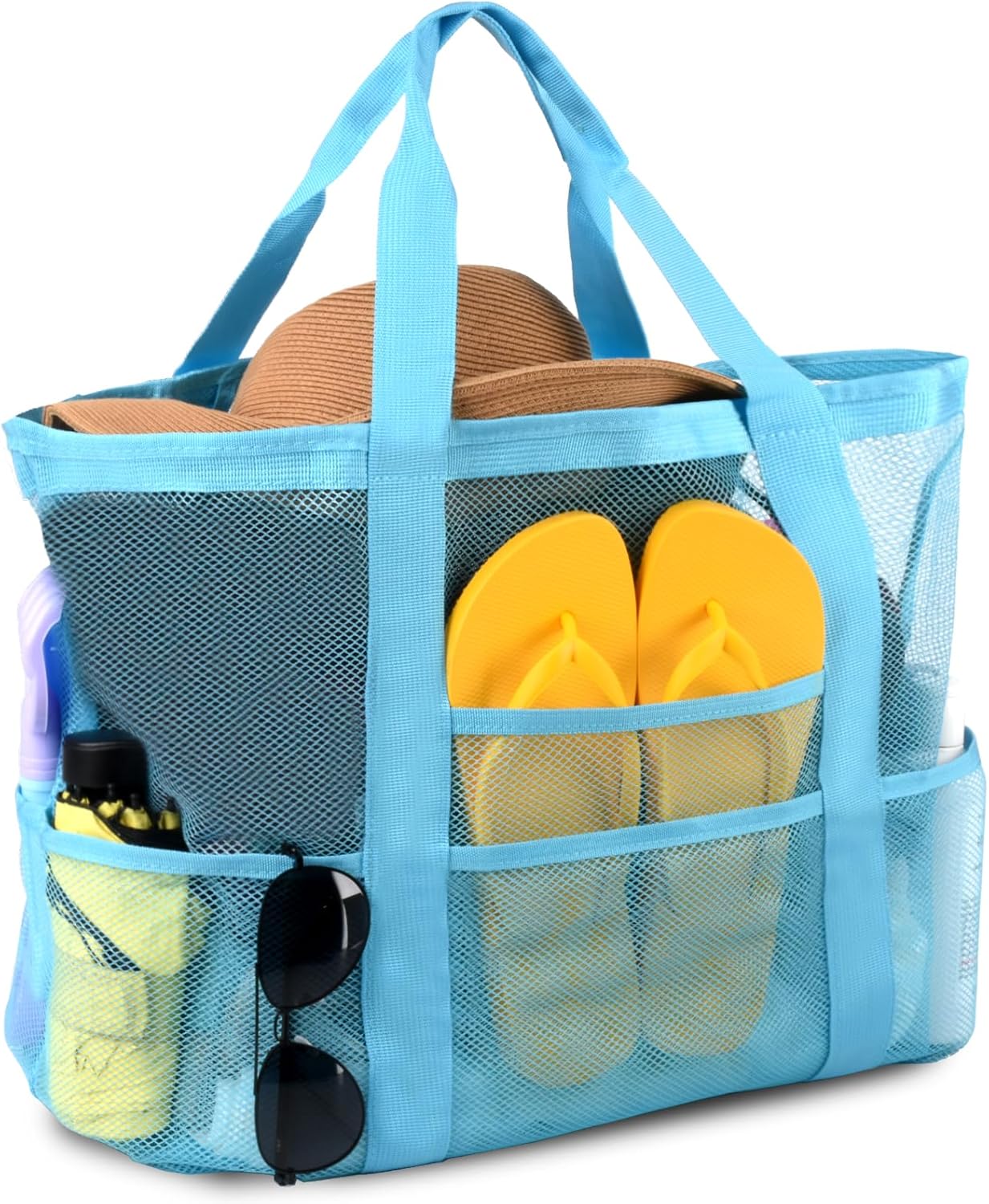 Mesh Beach Bag, Large Tote wit - Tote Bag Beach reseña y precio
