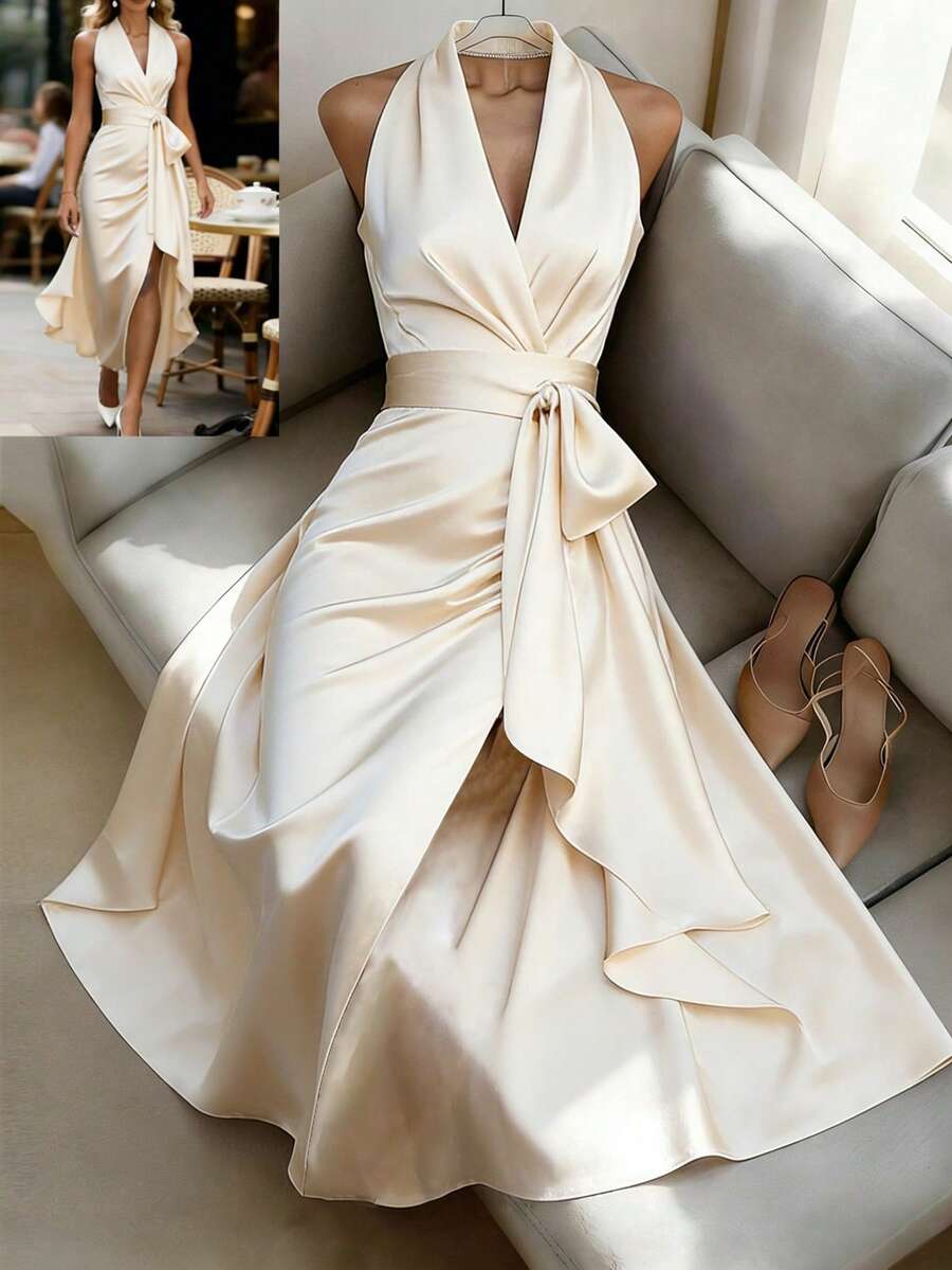 Women's Off Shoulder Bodycon M - Maxi Dress Halter reseña y precio
