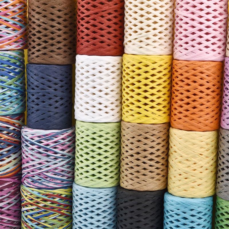100M Natural Raffia Straw Yarn - Crochet Bag Raffia reseña y precio
