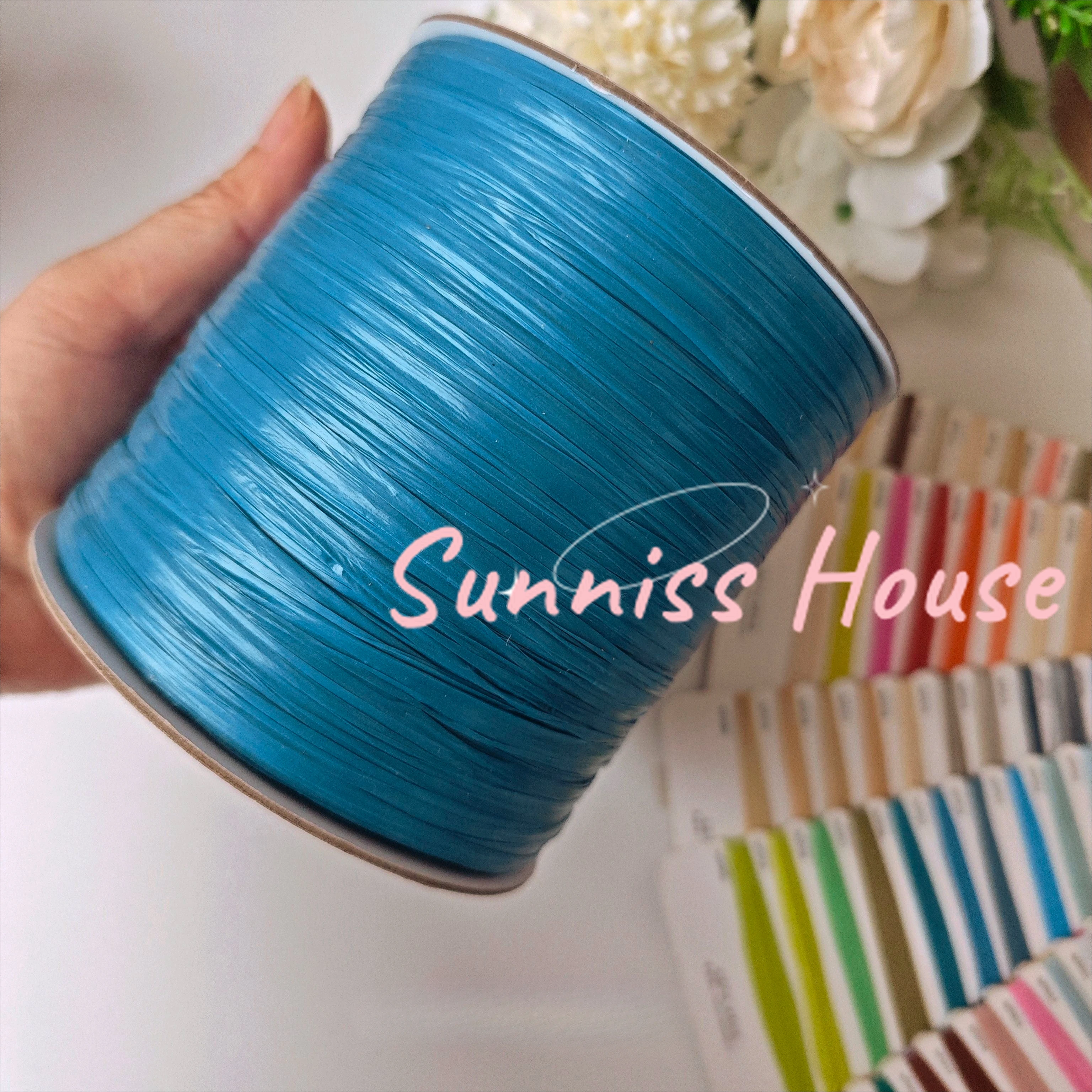 600M Matte Raffia Yarn，330g Ar - Crochet Bag Raffia reseña y precio
