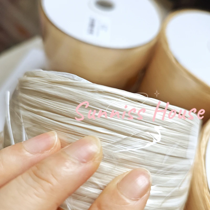600M Matte Raffia Yarn，330g Ar - Crochet Bag Raffia reseña y precio