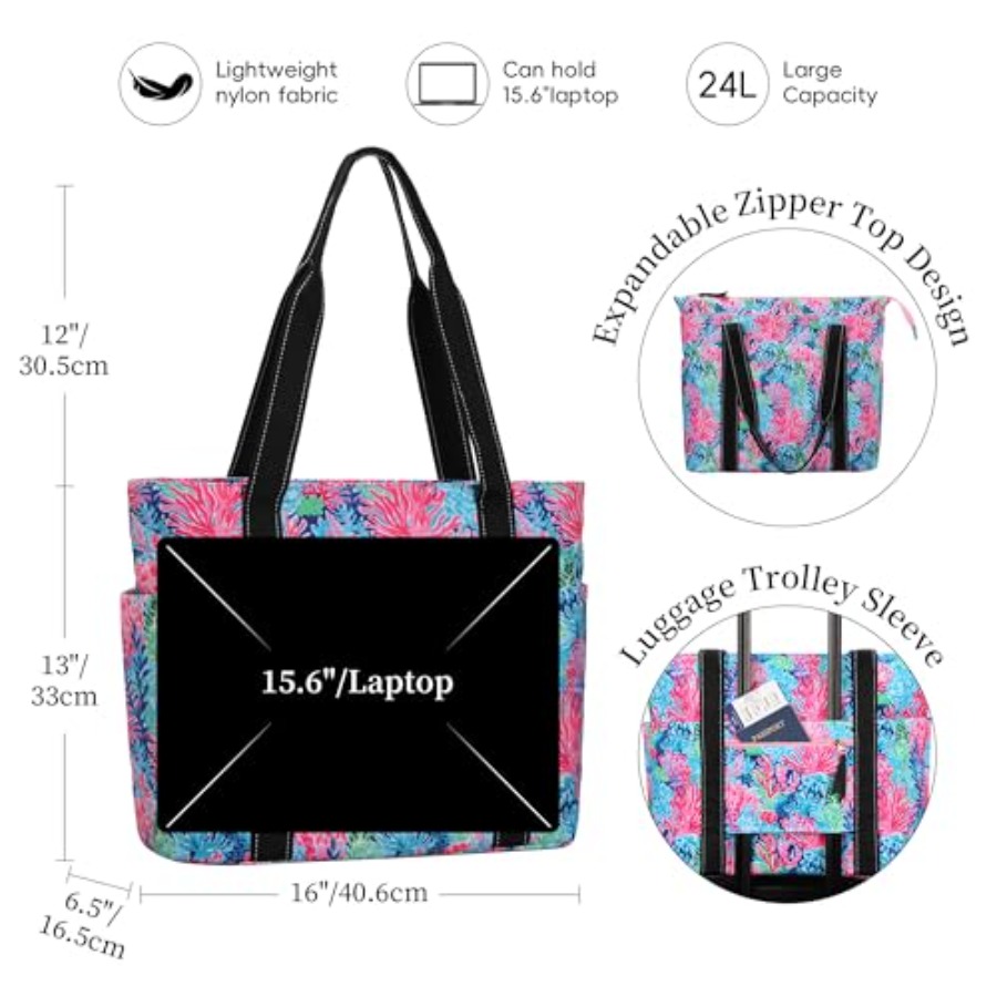 Tote Bag for Women with Laptop - Tote Bag Beach reseña y precio