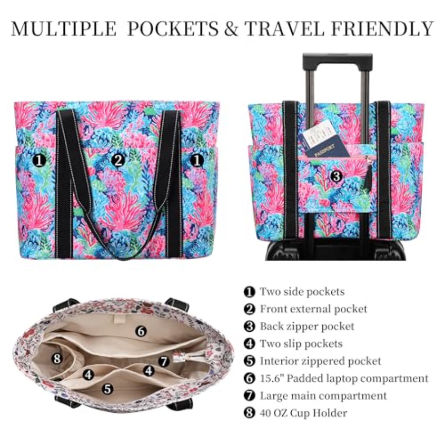 Tote Bag for Women with Laptop - Tote Bag Beach reseña y precio