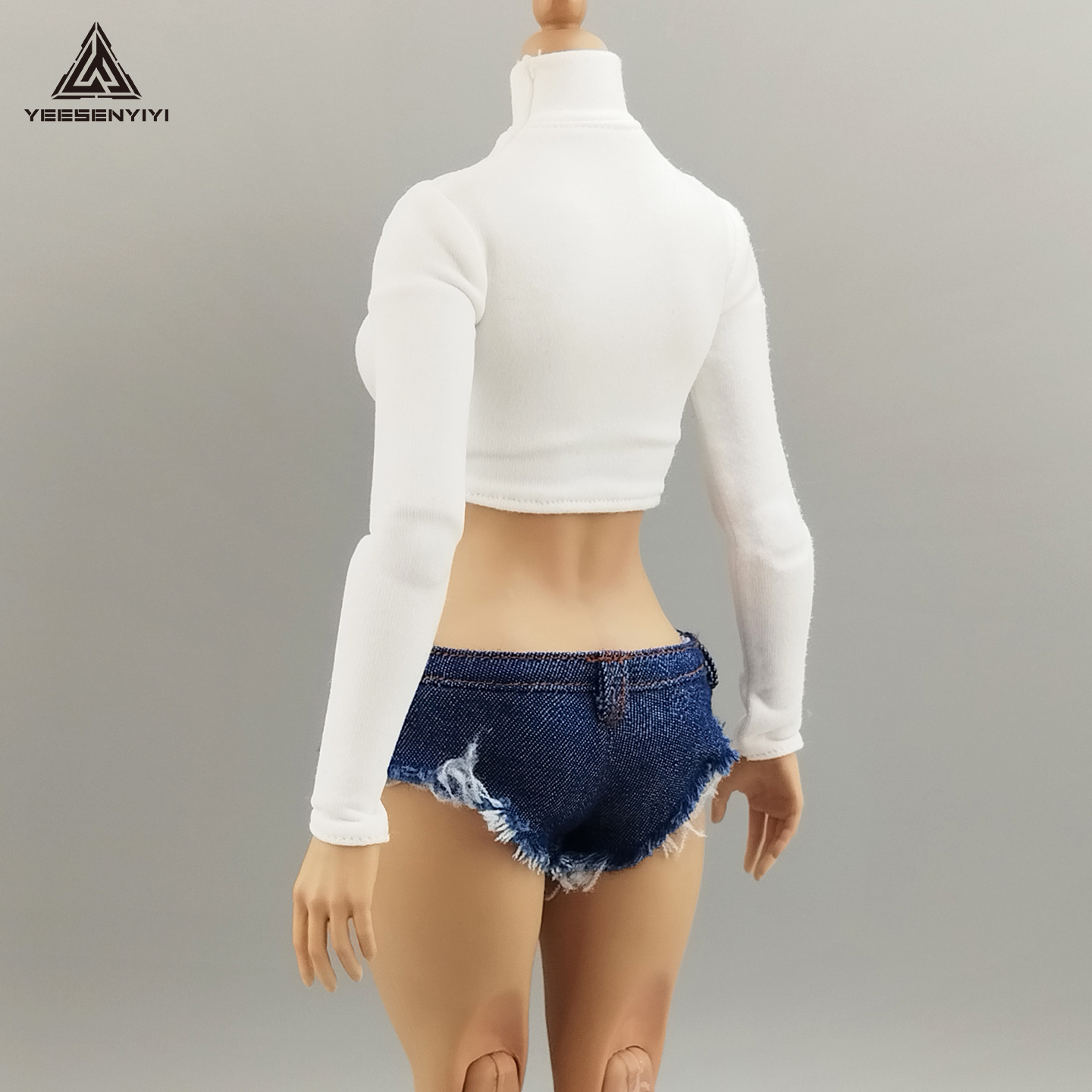 1/6 Scale Distressed Denim Min - Shorts Denim Frayed reseña y precio