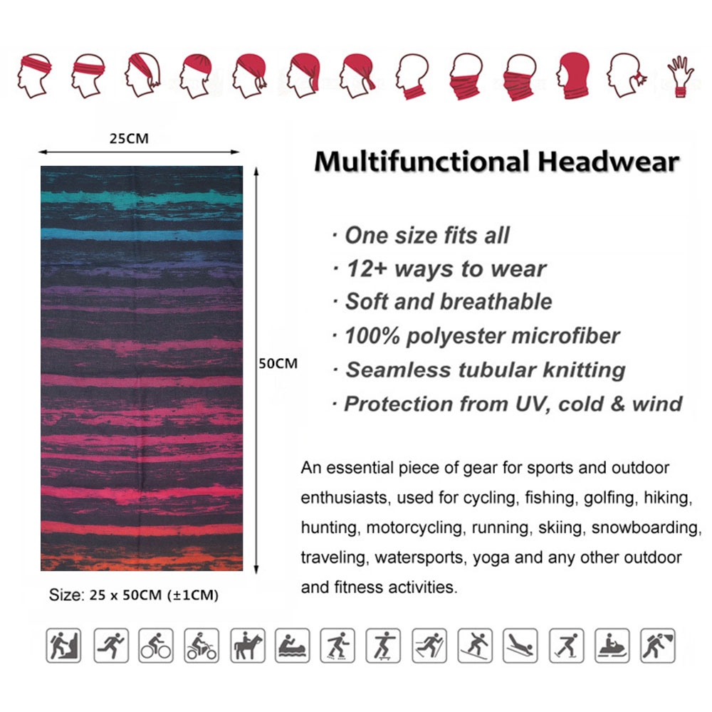 Tie-Dye Stripes Pattern Neckch - Headband Summer Knit reseña y precio