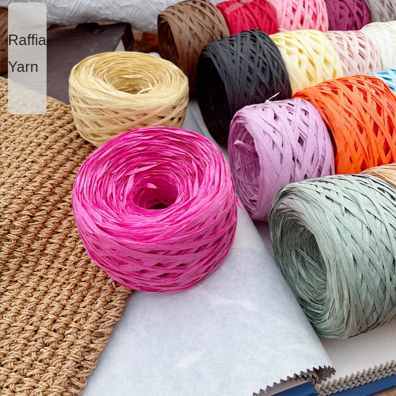 180m raffia Yarn paper Grass f - Crochet Bag Raffia reseña y precio