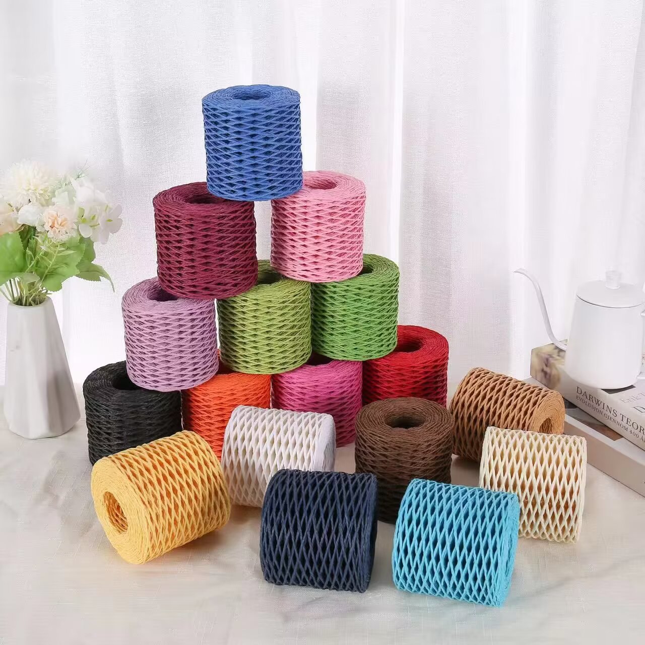 190g Raffia Yarn, Straw Paper  - Crochet Bag Raffia reseña y precio