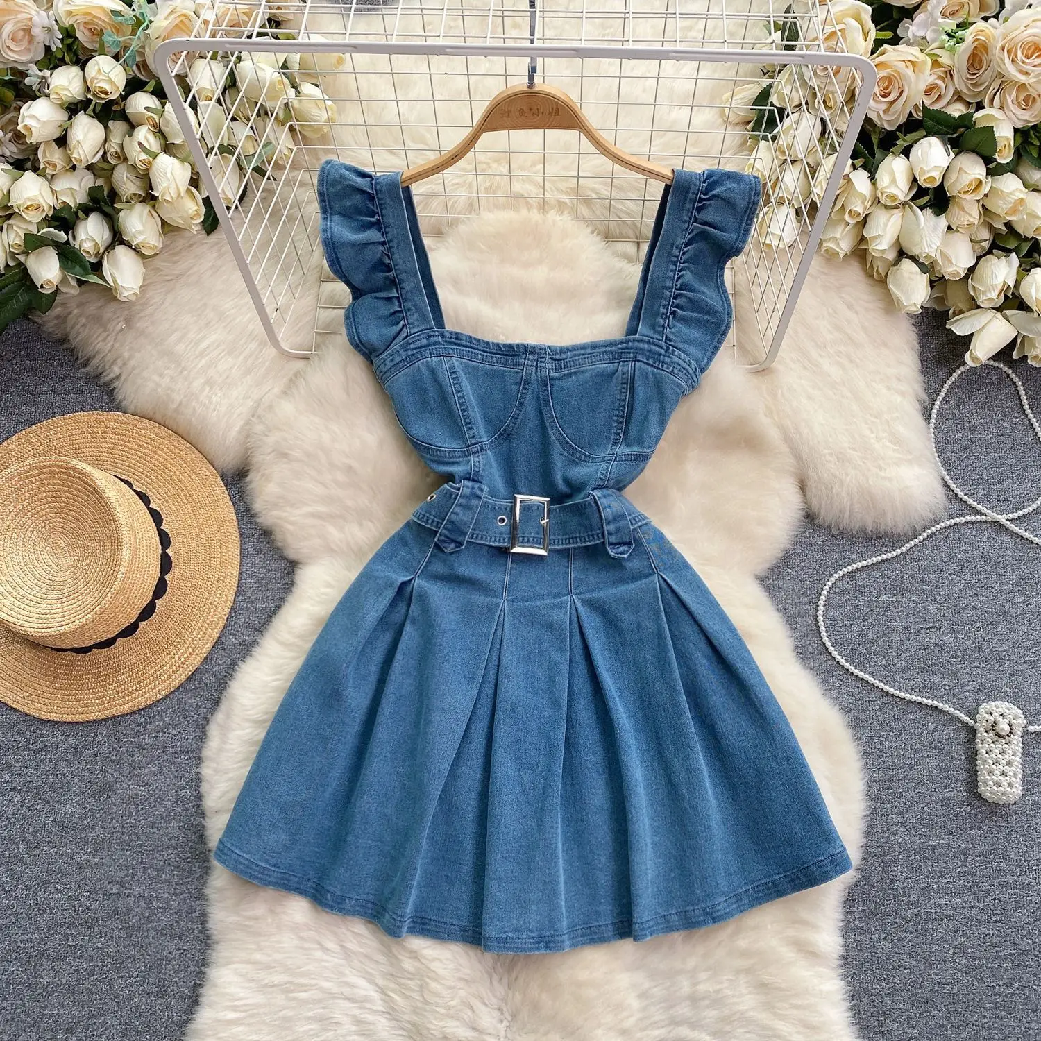 Korean Version of The College  - Maxi Dress Halter reseña y precio
