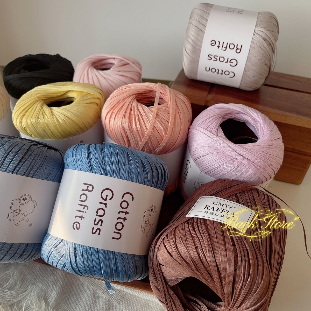 102M/roll Multicolor Raffia Ya - Crochet Bag Raffia reseña y precio