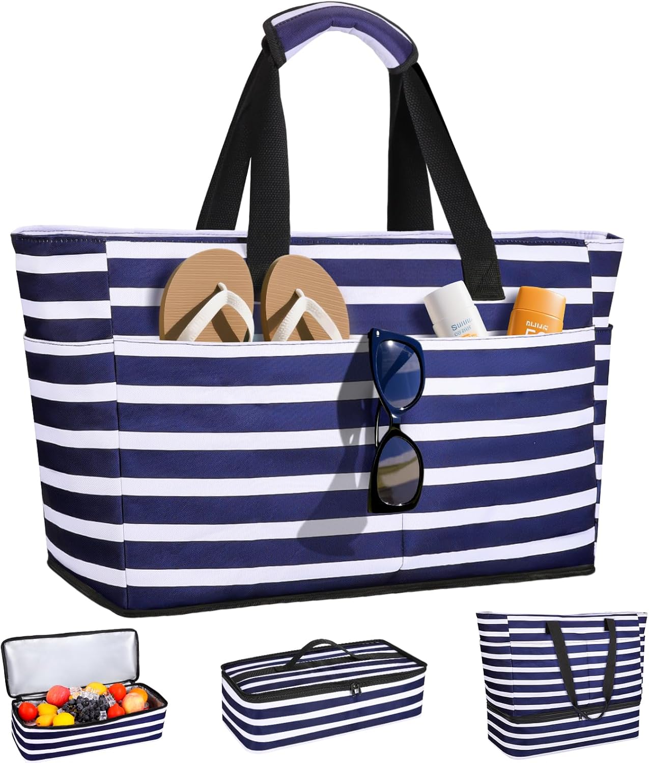 Beach Bag with Cooler, 49L Wat - Tote Bag Beach reseña y precio