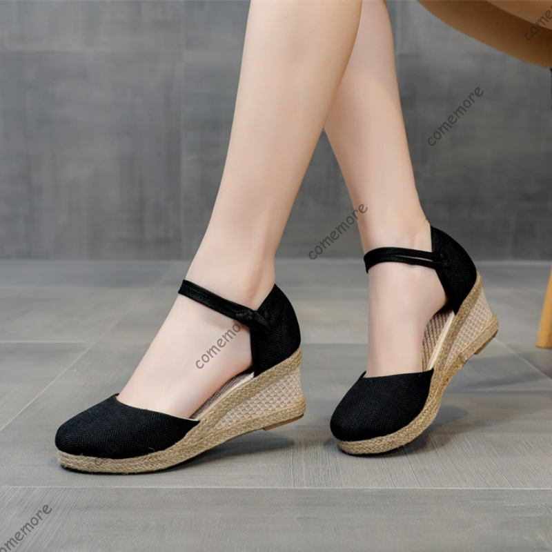 Comemore Sandals High Heel Sum - Wedge Espadrille Women reseña y precio