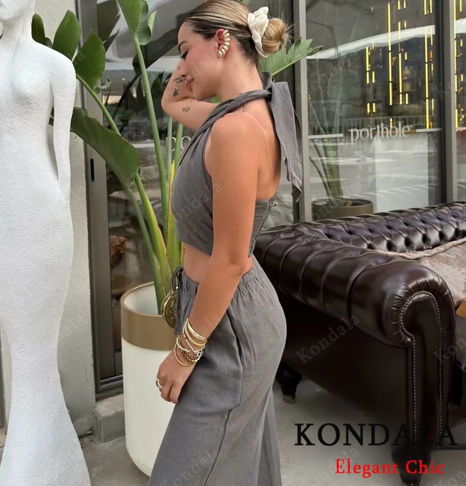 KONDALA Sexy Casual Crossover  - Linen Pant Wide reseña y precio