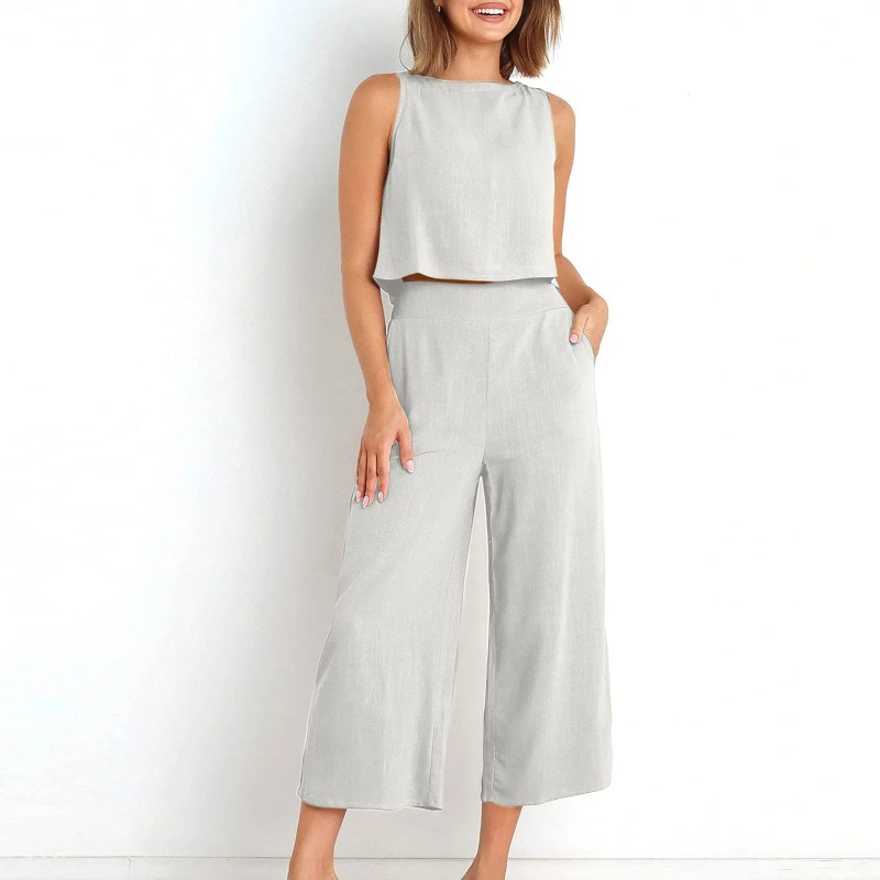 2025 New Summer Tops Cotton Li - Linen Pant Wide reseña y precio