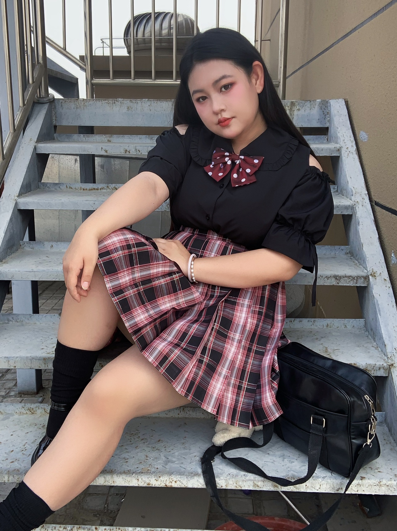 Large Size Jk Uniform Off-the- - Blouse Off Shoulder reseña y precio