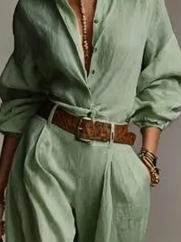 Spring Summer Temperament Soli - Linen Pant Wide reseña y precio