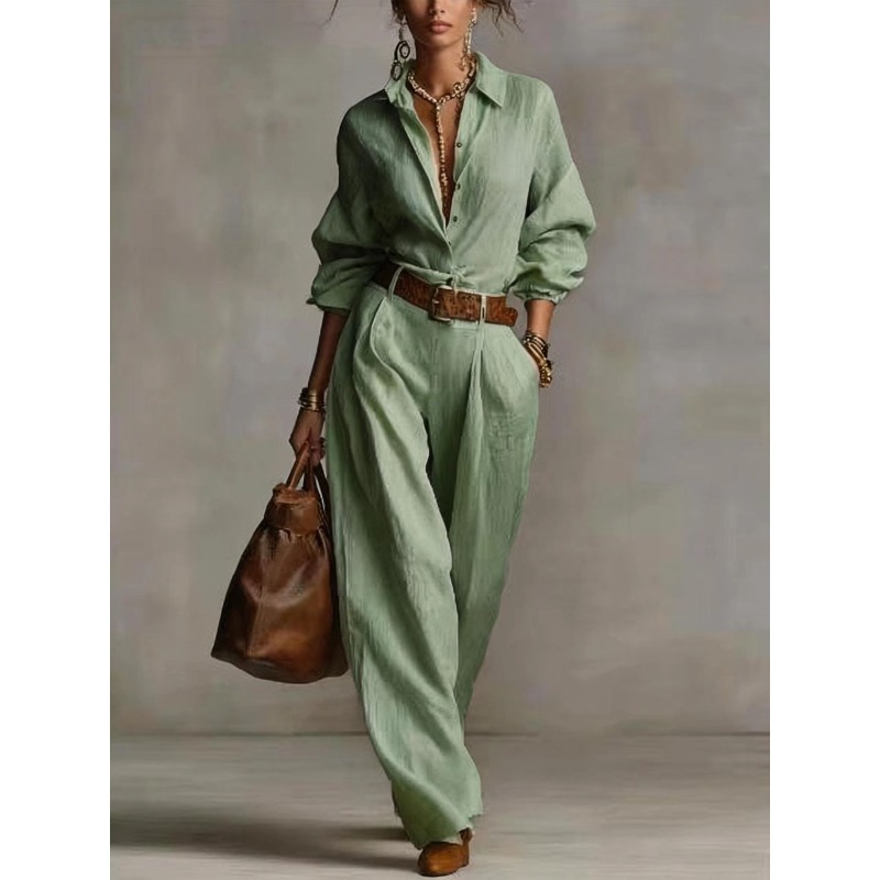 Spring Summer Temperament Soli - Linen Pant Wide reseña y precio
