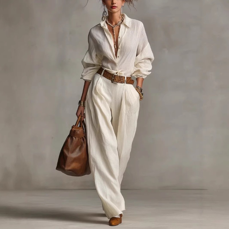 Spring Summer Temperament Soli - Linen Pant Wide reseña y precio