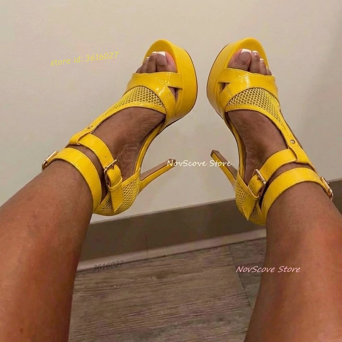 Yellow Open Toe Strappy Sandal - Sandal Strappy Heeled reseña y precio