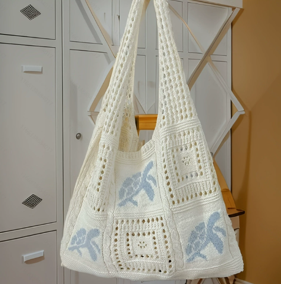 1Pc Sea Turtle Crochet Hollow  - Tote Bag Beach reseña y precio