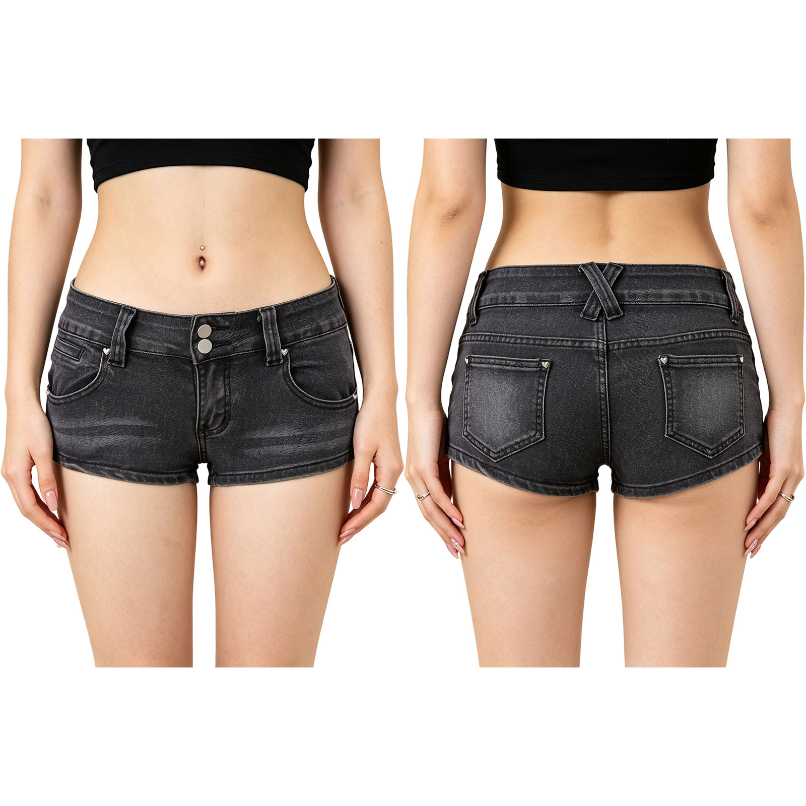 Women s Distressed Denim Short - Shorts Denim Frayed reseña y precio