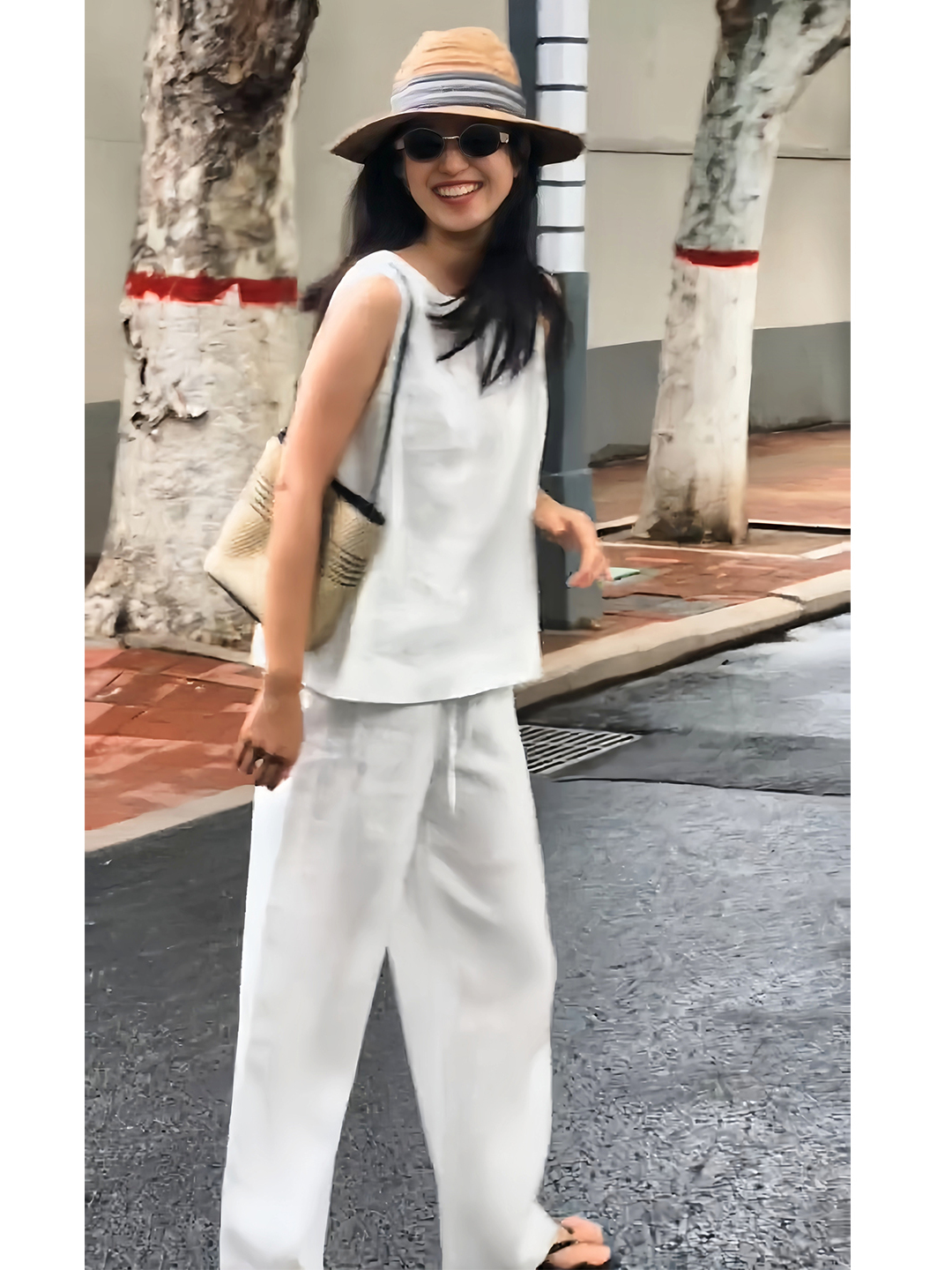 Fashionable White Cotton Linen - Linen Pant Wide reseña y precio