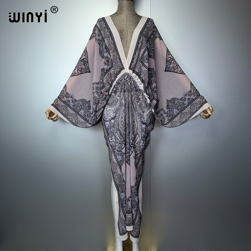 WINYI V-neck Sexy Dress Arabic - Cover Up Kaftan reseña y precio