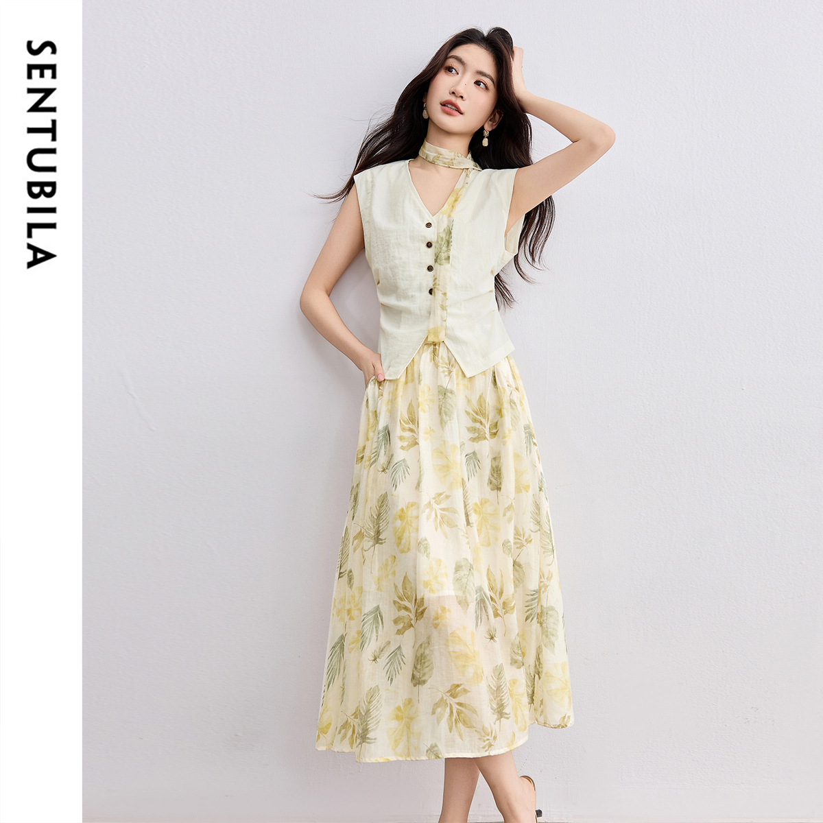 SENTUBILA Elegant Skirt Holida - Midi Skirt Floral reseña y precio