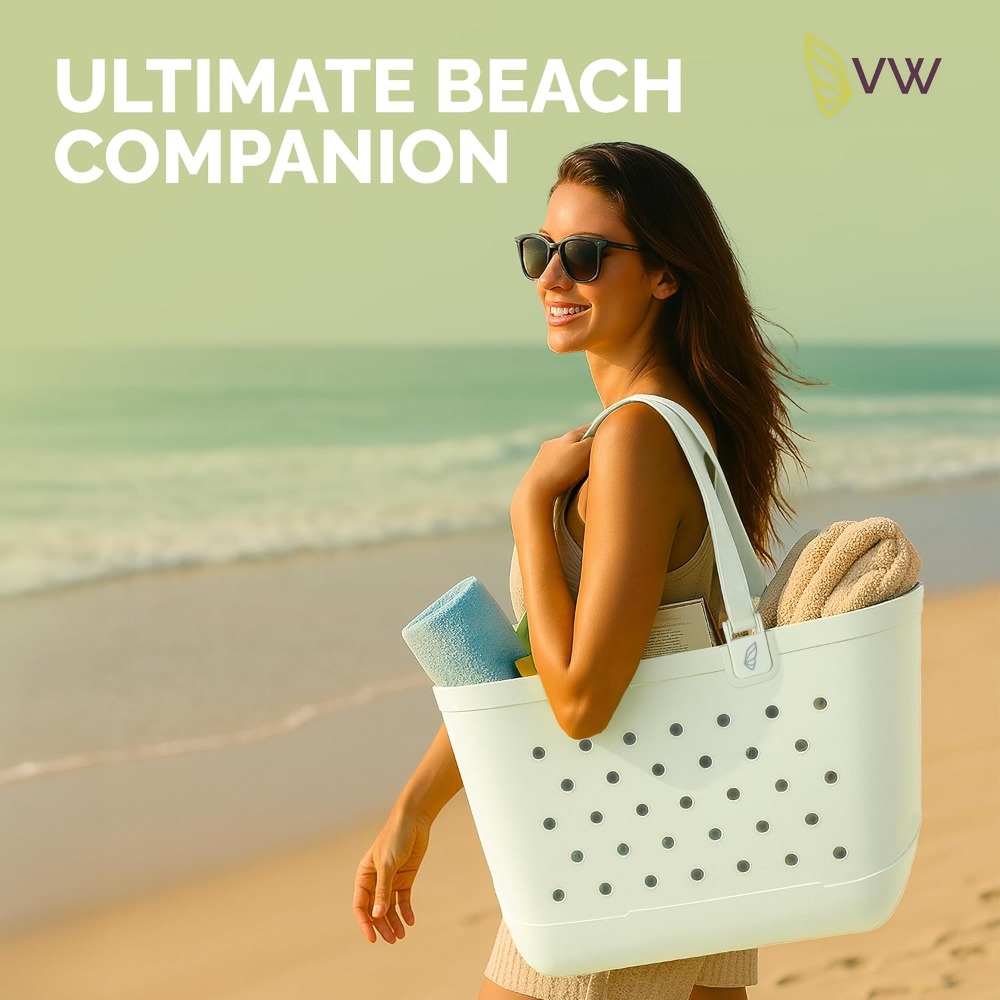 Large Rubber Beach Tote Bag -  - Tote Bag Beach reseña y precio