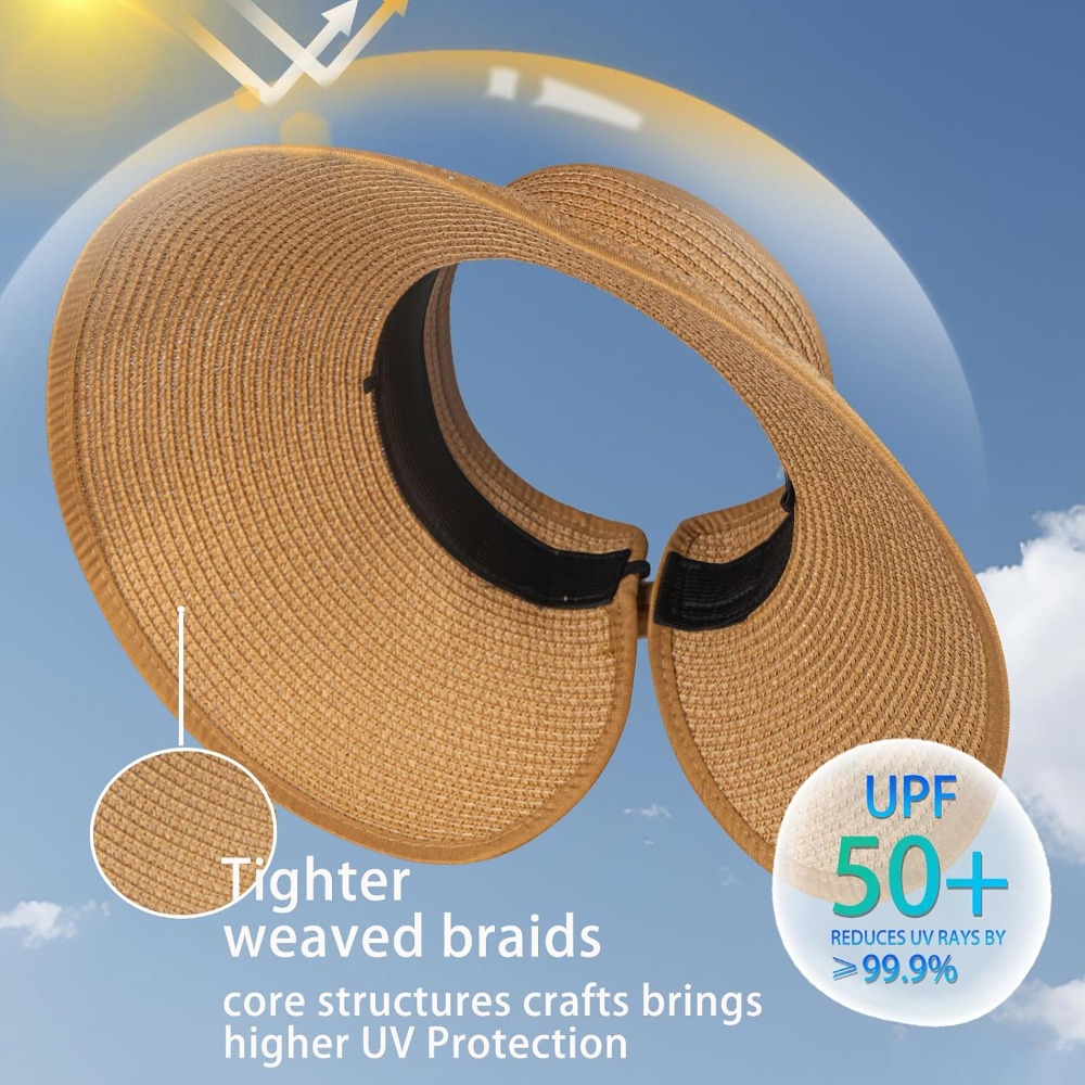 Women's Sun Visor Hats Wide Br - Hat Floppy Wide reseña y precio