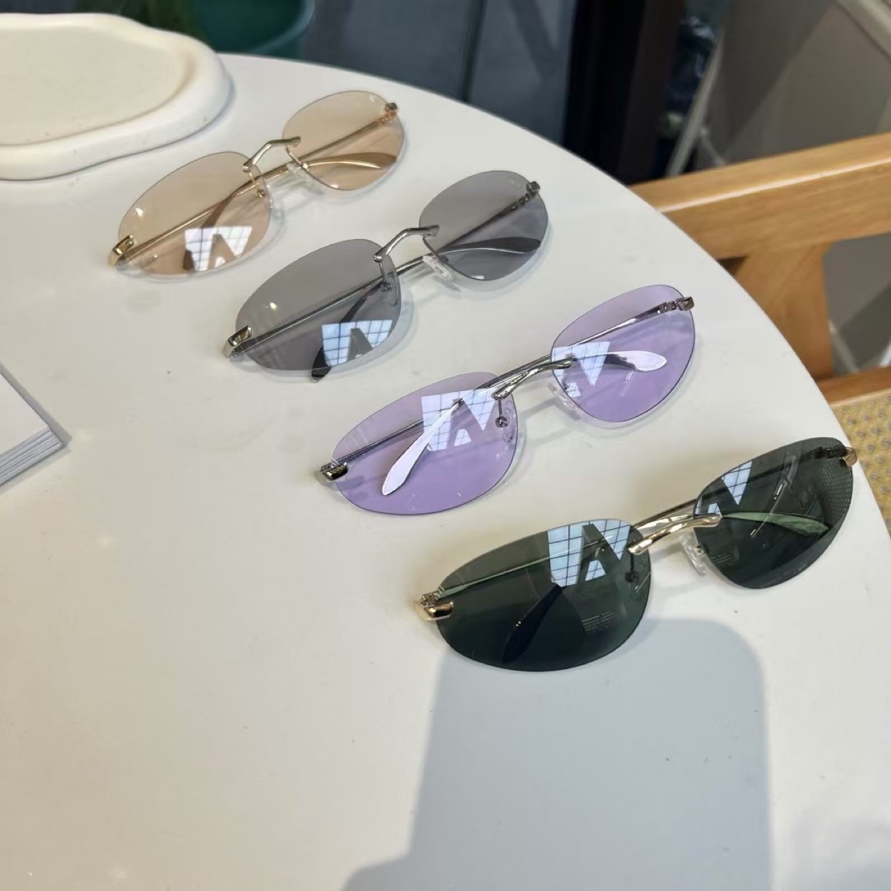 UV400 Rimless Shades, Cat Eye  - Sunglasses Cat Eye reseña y precio