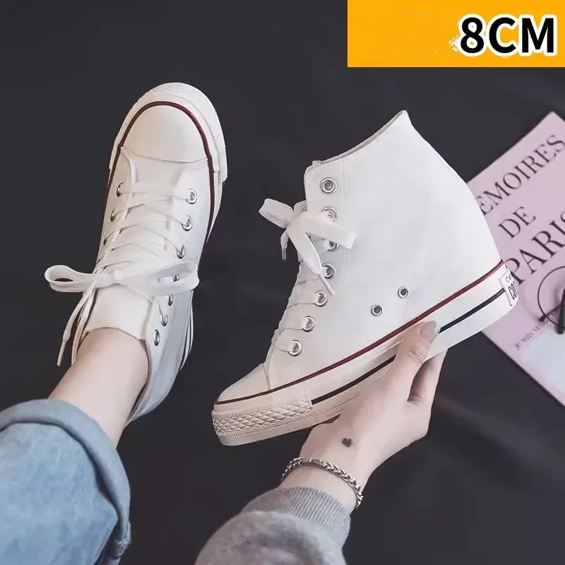 High 8cm Platform Canvas Shoes - Wedge Espadrille Women reseña y precio