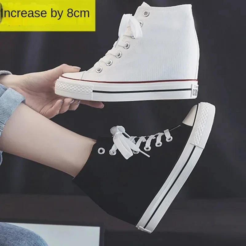 High 8cm Platform Canvas Shoes - Wedge Espadrille Women reseña y precio