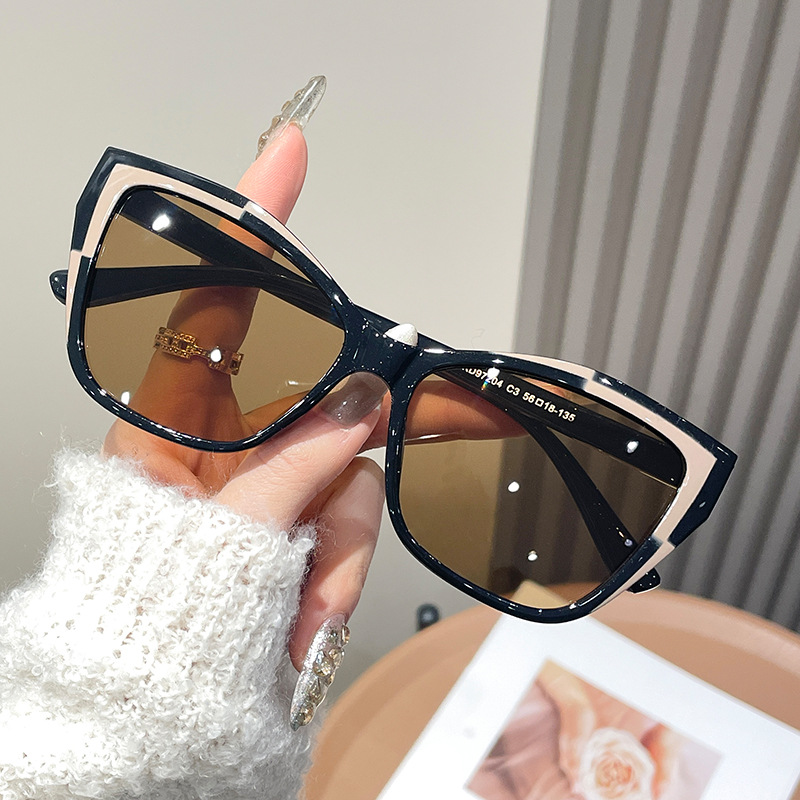 Women Color Block Cat Eye Eyeg - Sunglasses Cat Eye reseña y precio