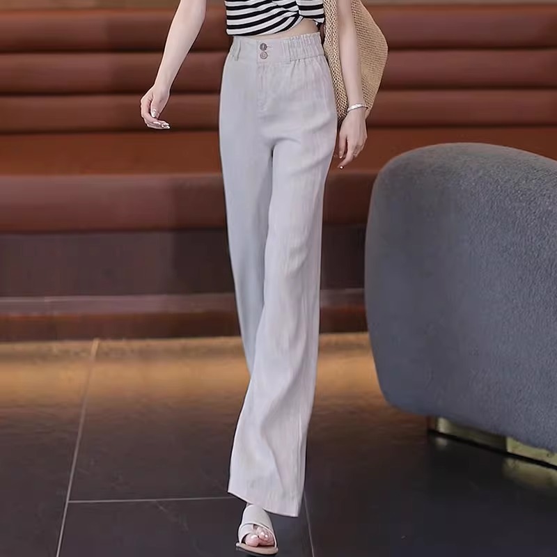 Summer Cool Linen Straight Pan - Linen Pant Wide reseña y precio