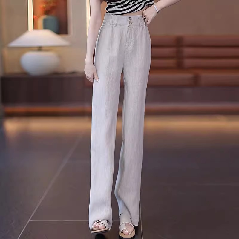 Summer Cool Linen Straight Pan - Linen Pant Wide reseña y precio