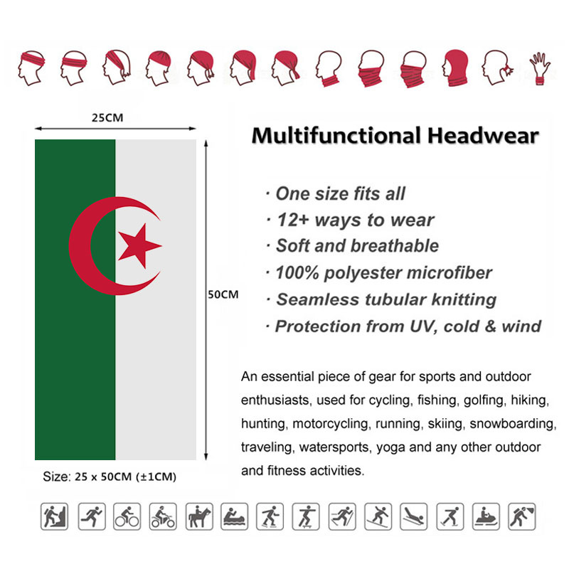 Algeria Flag Printed Bandana H - Headband Summer Knit reseña y precio