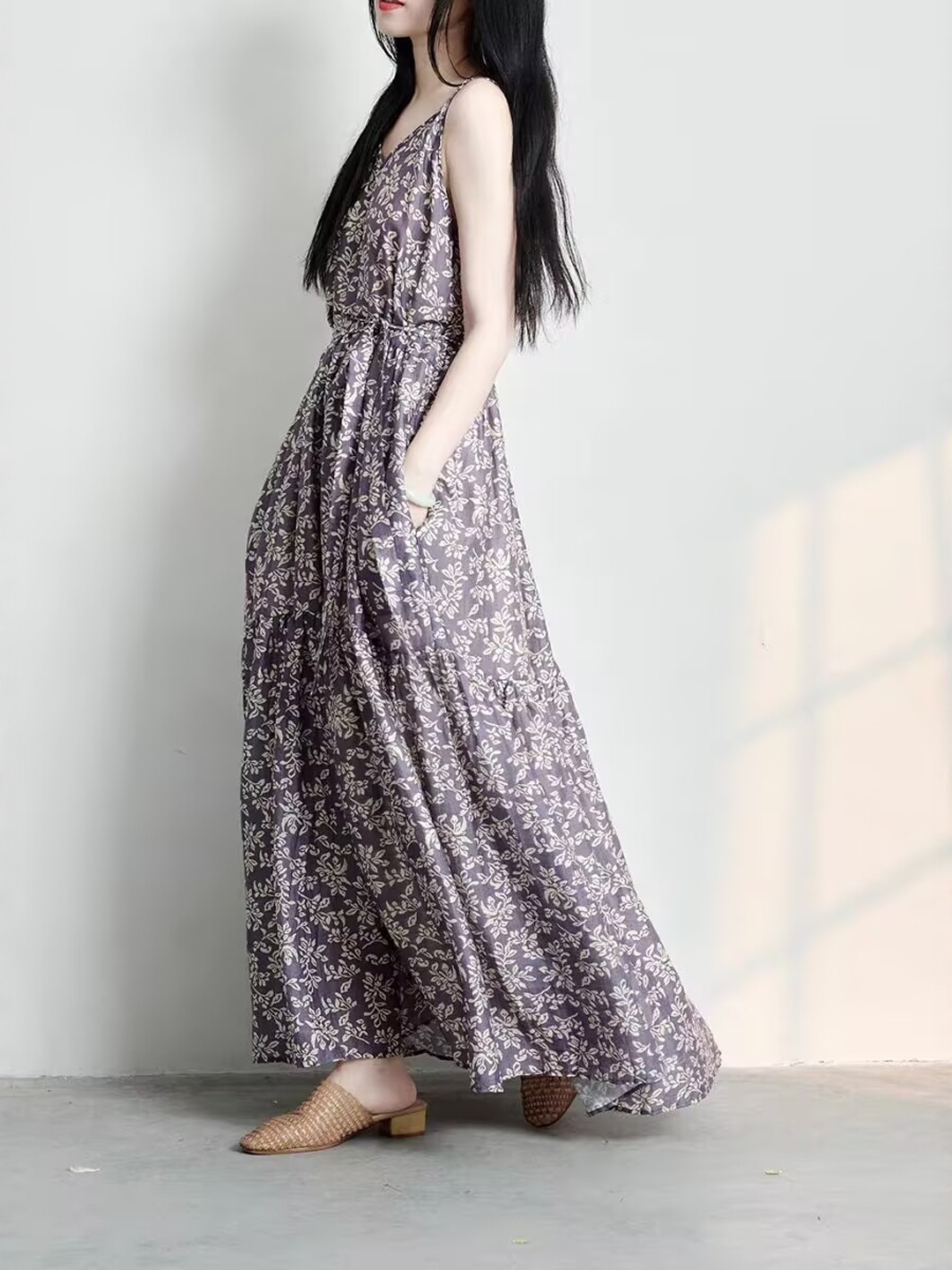 Elegant Japanese Style plus Si - Linen Dress Wrap reseña y precio