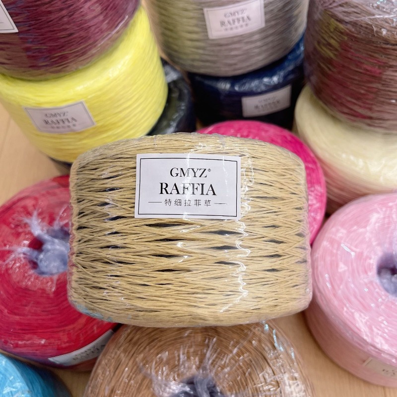 250g/pcs Thin Flat Raffia Yarn - Crochet Bag Raffia reseña y precio