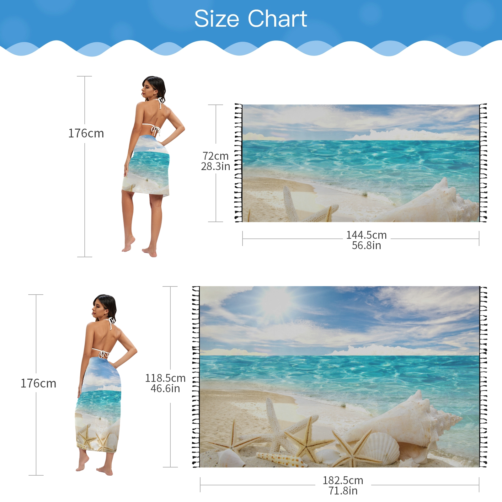 Sexy Women Chiffon Swimwear Pa - Cover Up Kaftan reseña y precio