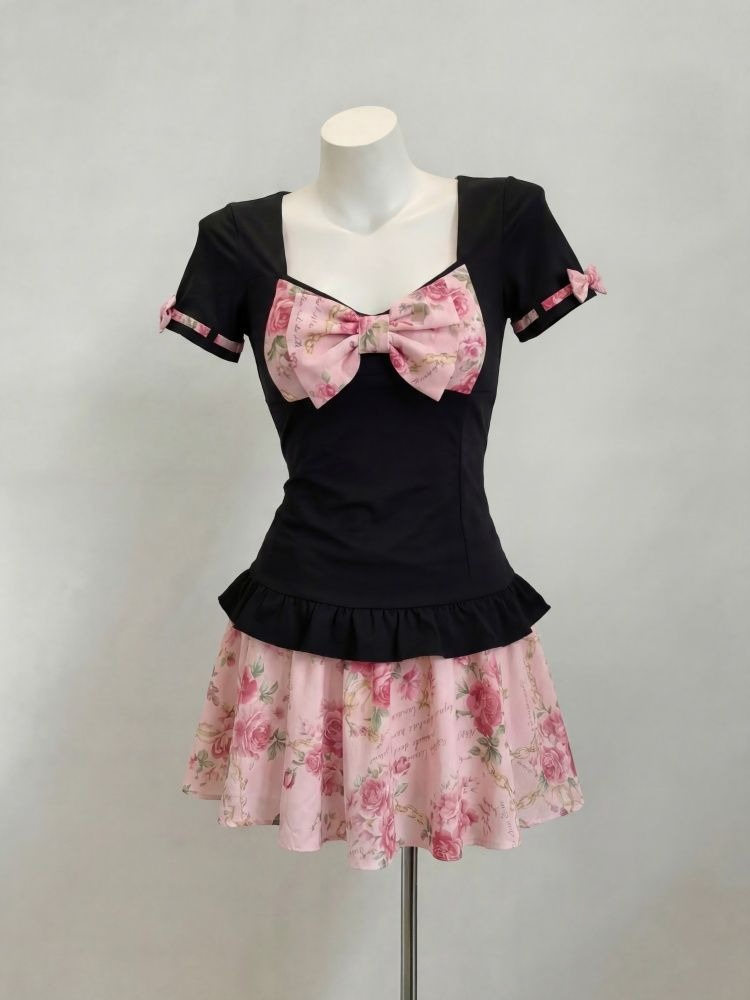 Women's Sweet Floral Print Two - Romper Floral Print reseña y precio